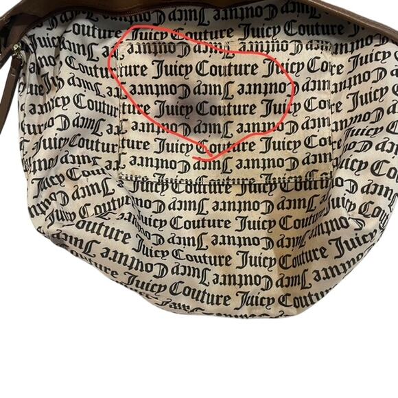 Juicy Couture Purse in Chestnut Chino With Signature Logo - Picture 8 of 12
